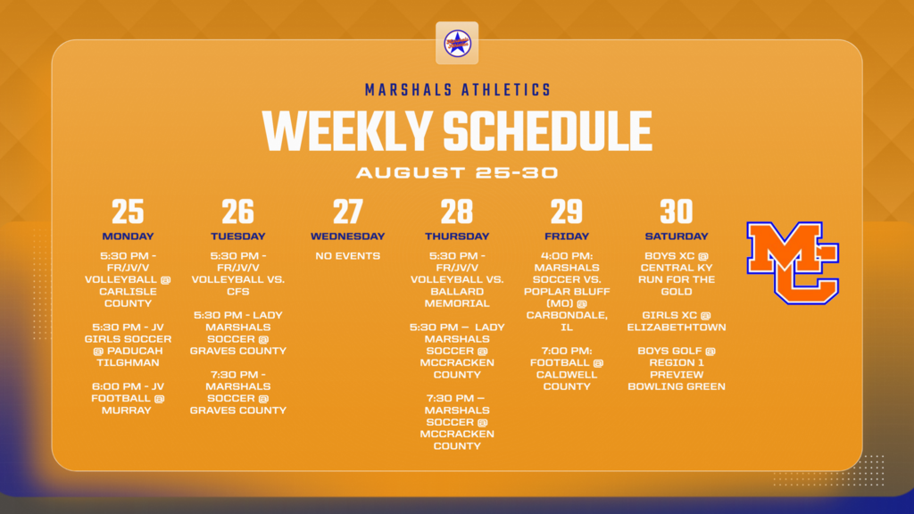 weekly schedule