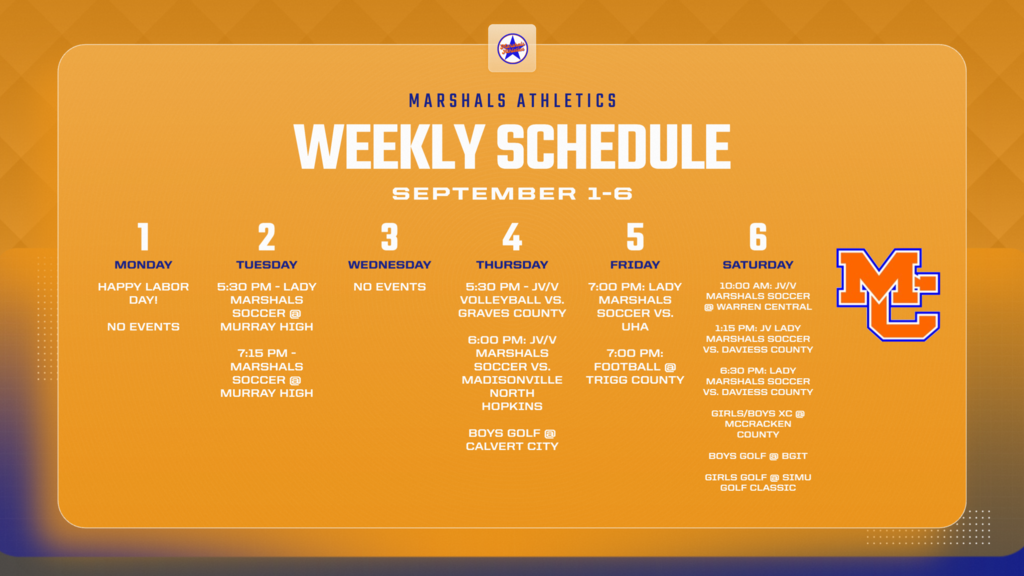 weekly schedule