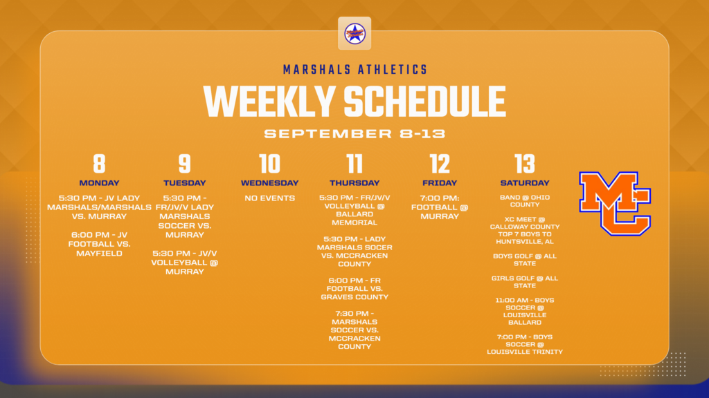 weekly schedule