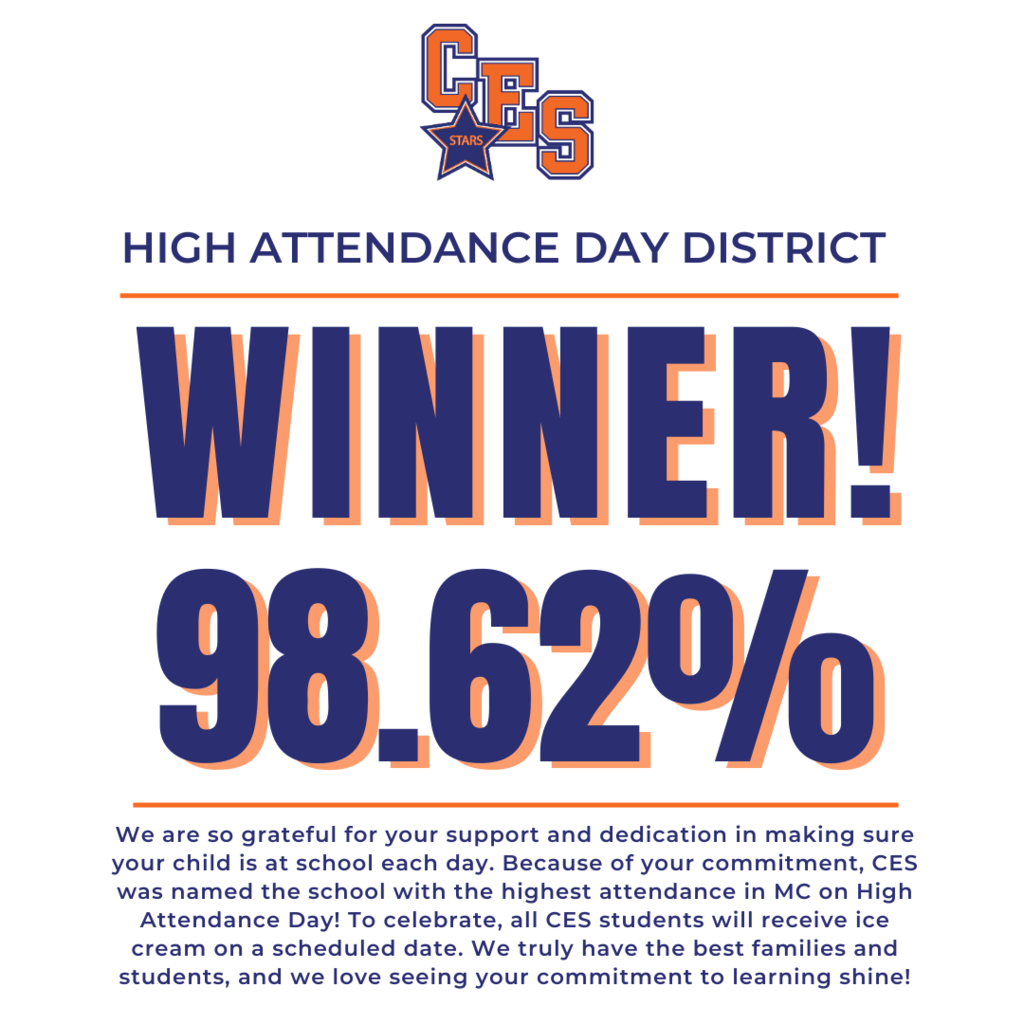 High Attendance Day District Winner! 