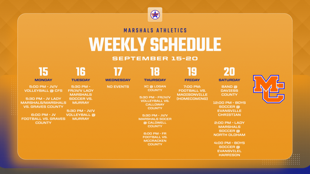 weekly schedule