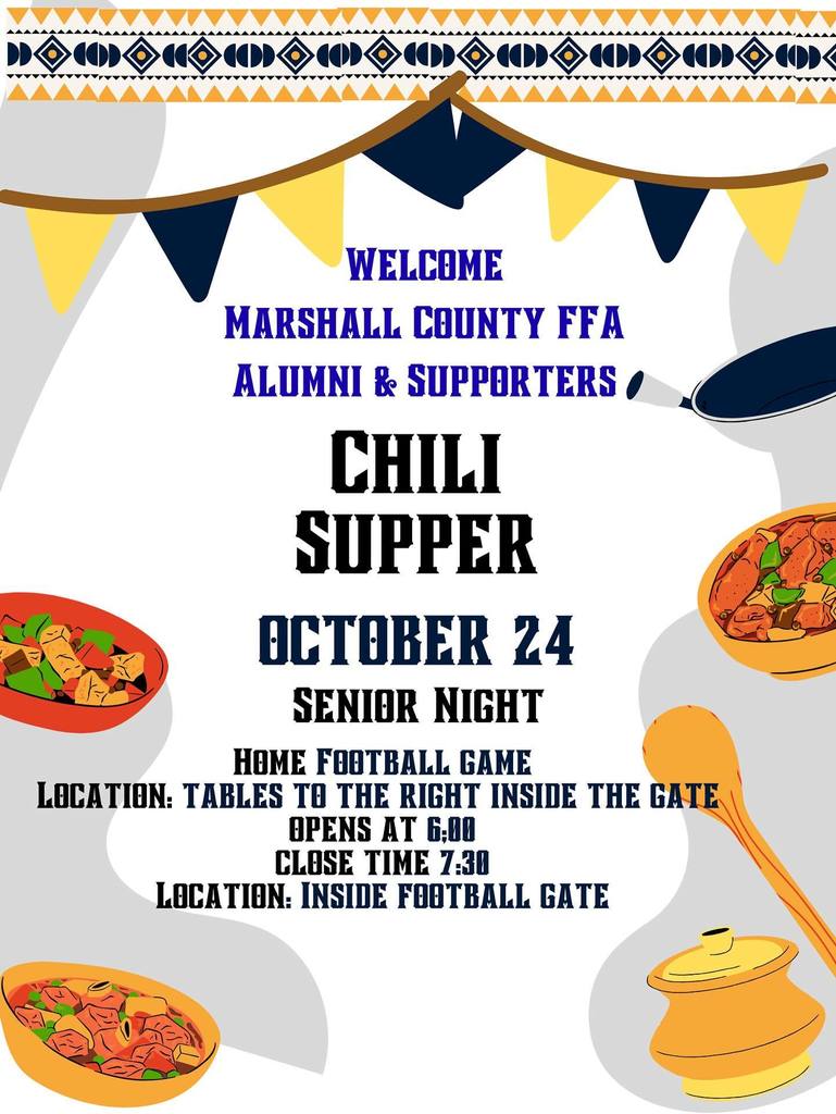 MC FFA Alumni & Supporters Chili Supper Details