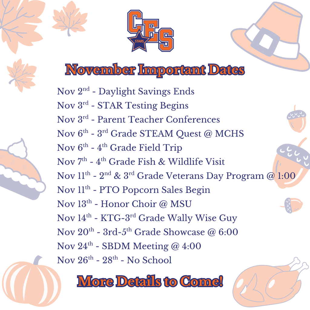 November Important Dates 
