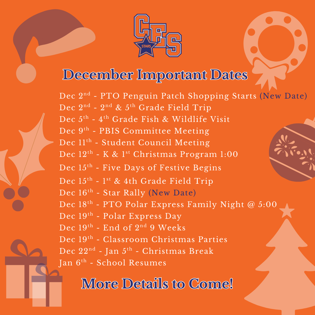 December Important Dates 