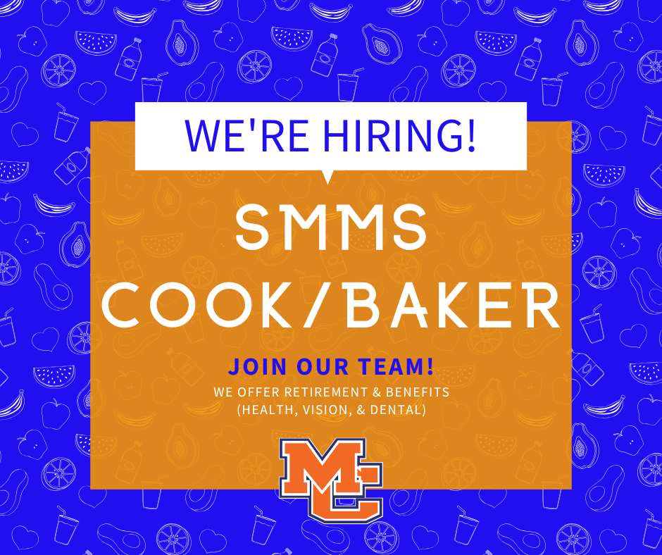 Graphic for SMMS cook/baker job opening