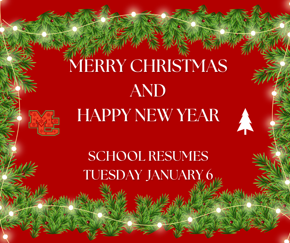 Graphic with merry christmas and happy new year