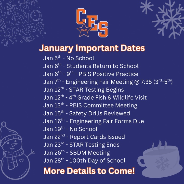 January Important Dates 