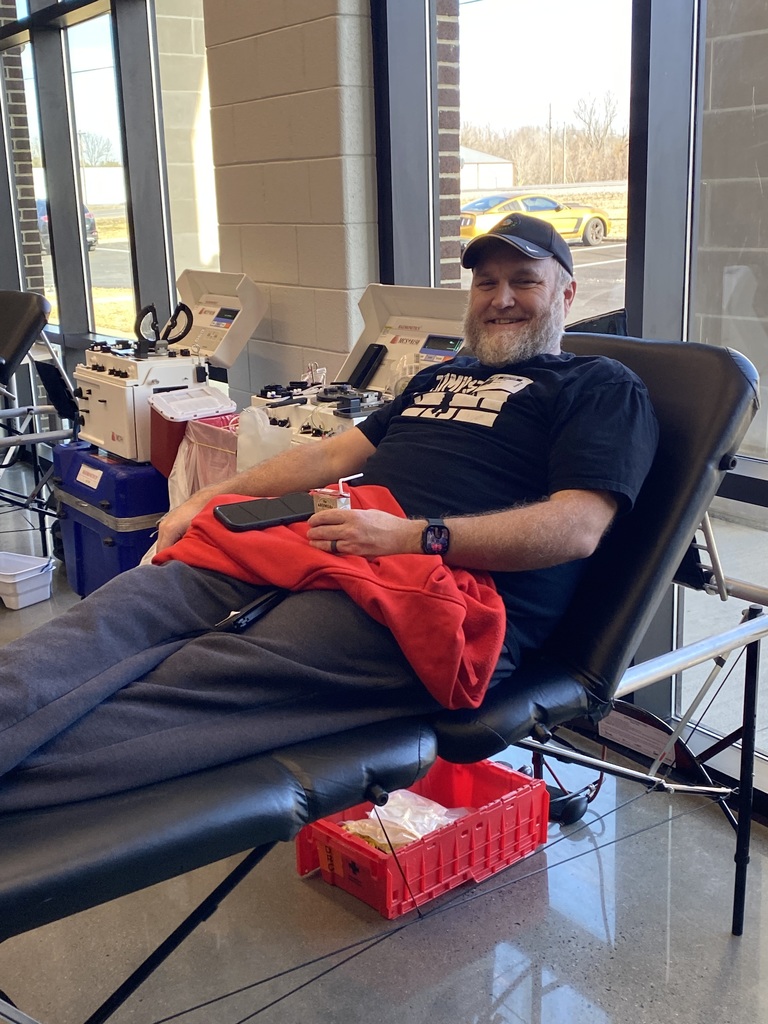 Man donating blood at MCTC