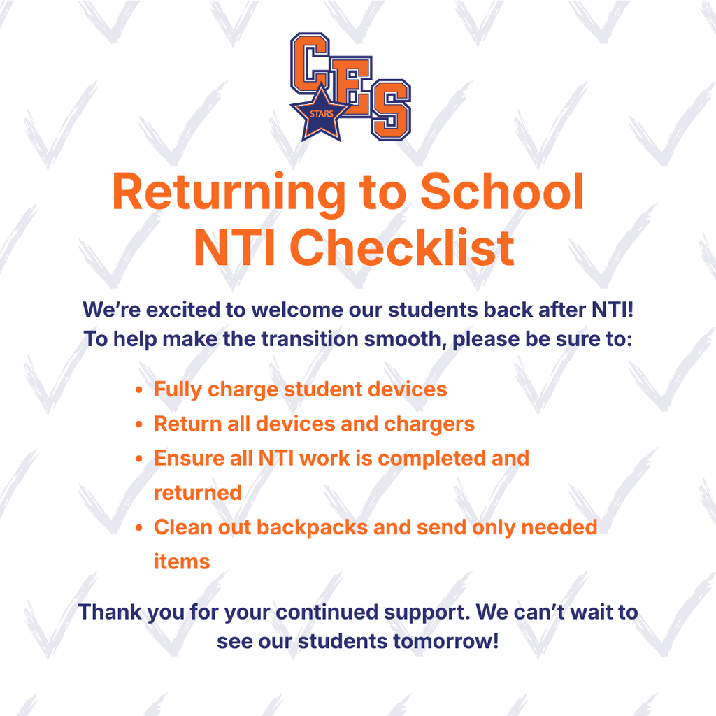 Returning to School NTI Checklist