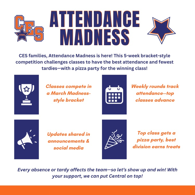 Attendance Madness starts tomorrow, Monday, February 23rd! 