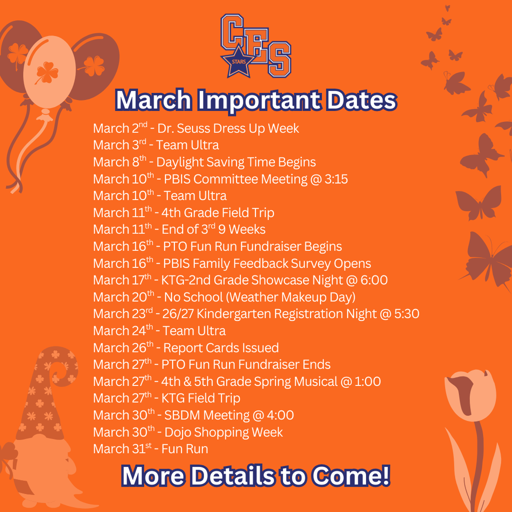 March Important Dates 
