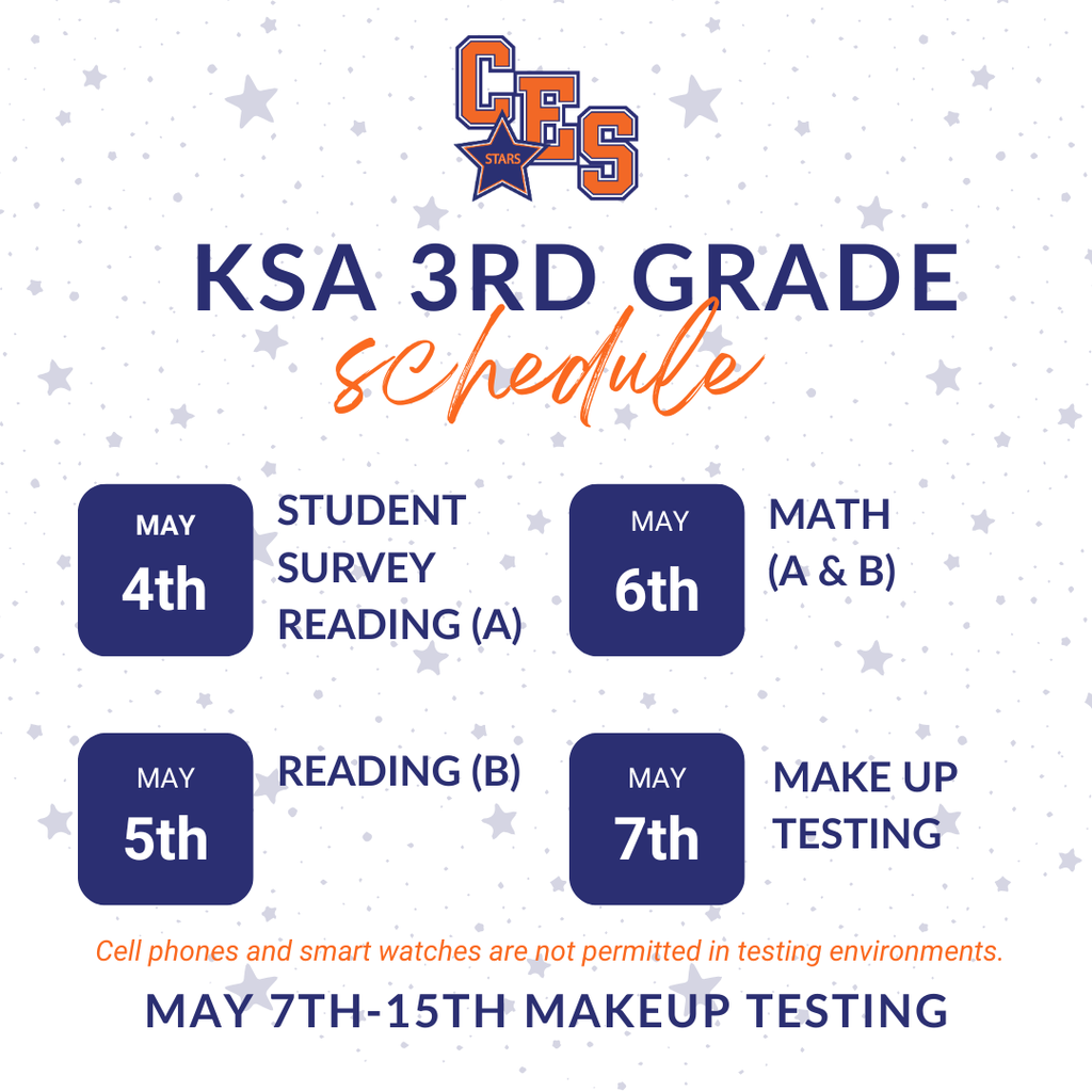 KSA Testing Schedule 
