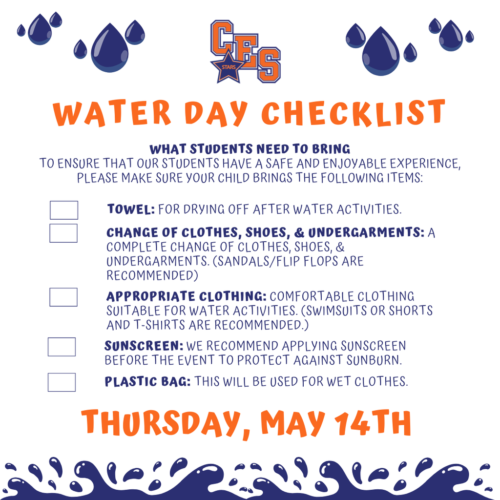 Water Day Checklist 