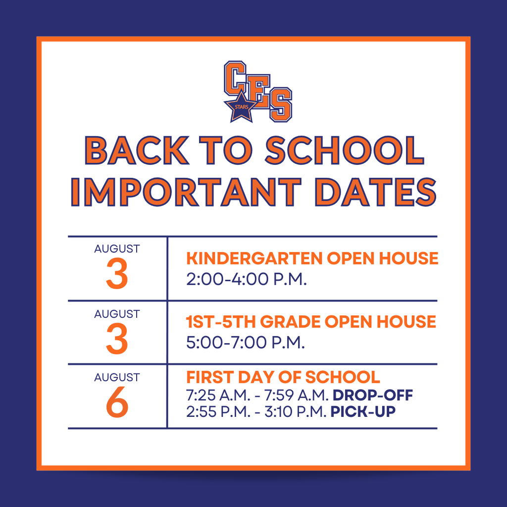 Back to School Important Dates