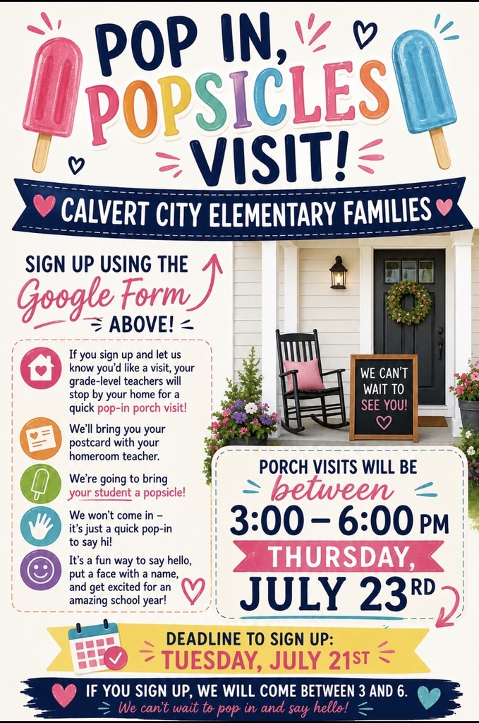 If you have more than one child in our school, please fill the form out for each child because their respective grade level teacher will want to visit them. Form link here: https://forms.gle/niLUxcwkHCUyEm118