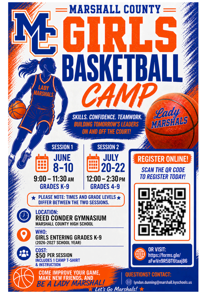 Information on MC girls basketball camp July 20-22