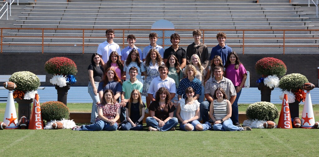 2026 Football Homecoming Court photo on football field