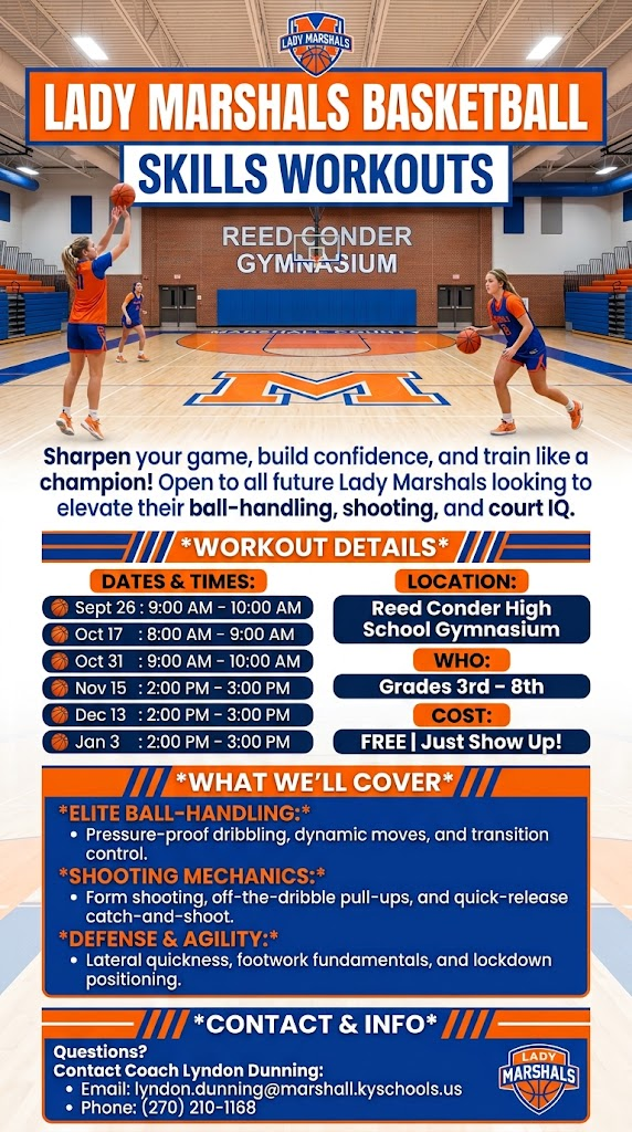 Details on Lady Marshals Basketball Skills Workouts