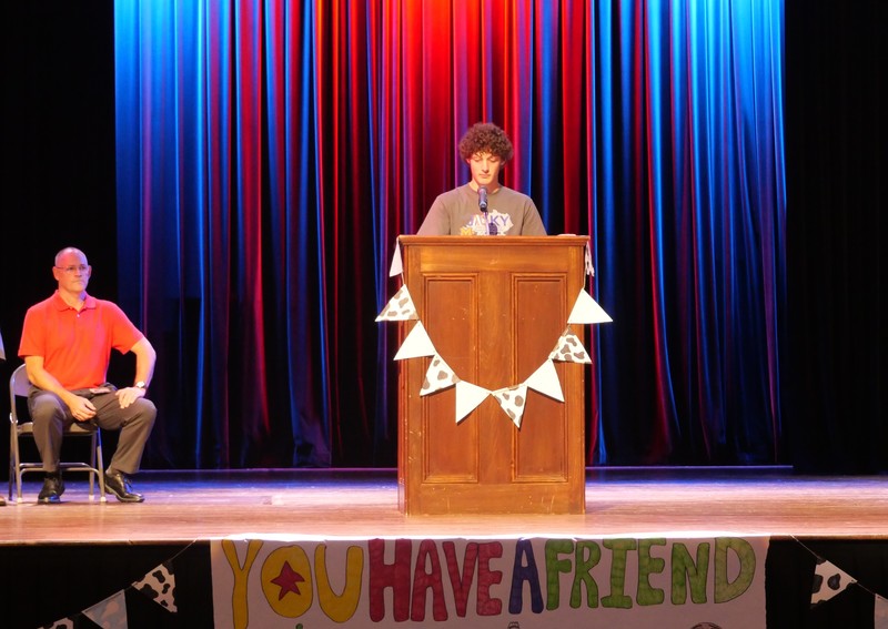 MC Jag president Noah Smothers addresses audience