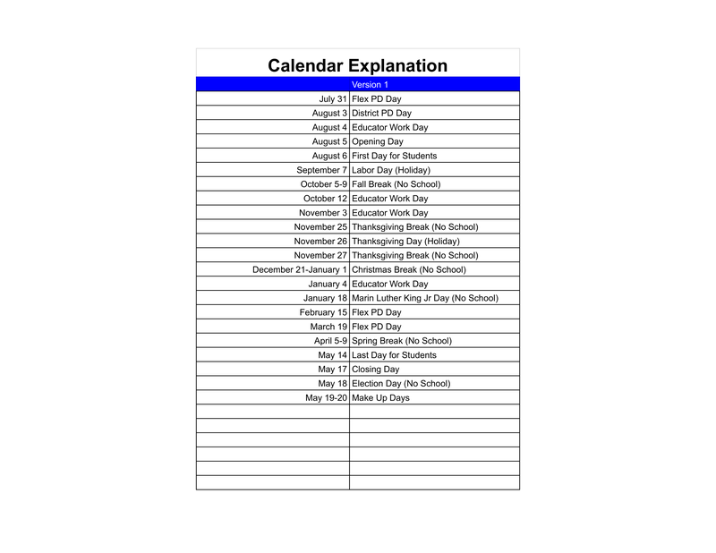 2026-2027 school calendar explainer
