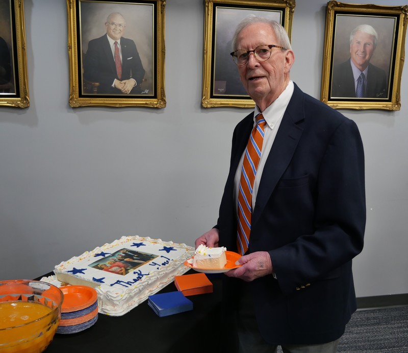 Marty Johnson with cake