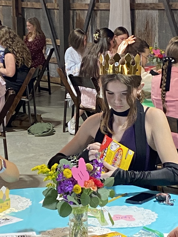 Female student working on acitivity at Leadership Forum