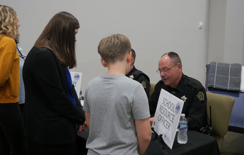 SRO talking to student during Truth or Consequences