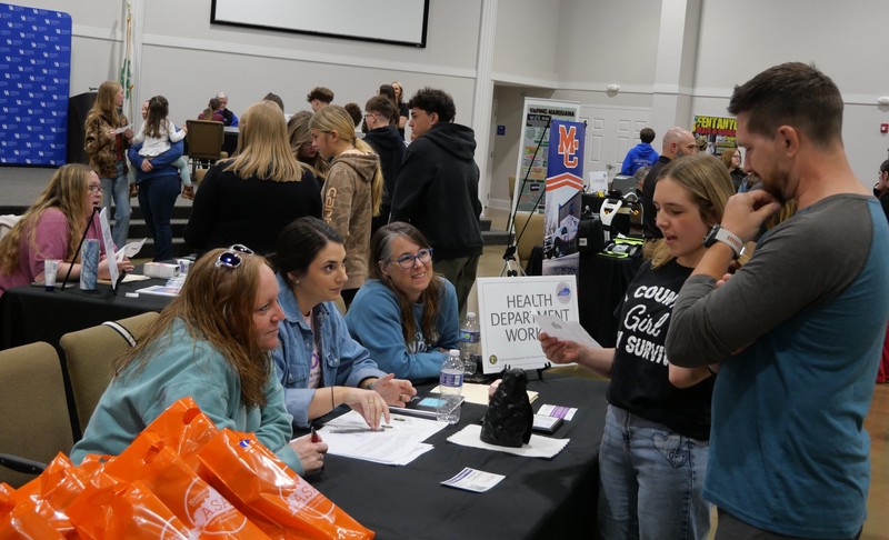 CHealth Department talking to student during Truth or Consequences