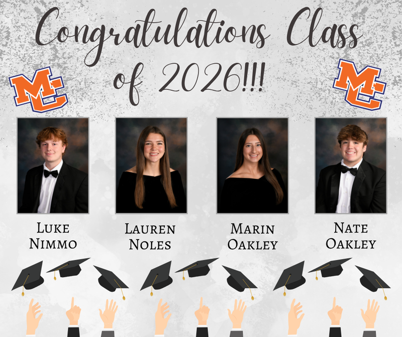 Class of 2026 Senior Salutes Nimmo, Noles, M Oakley, N Oakley