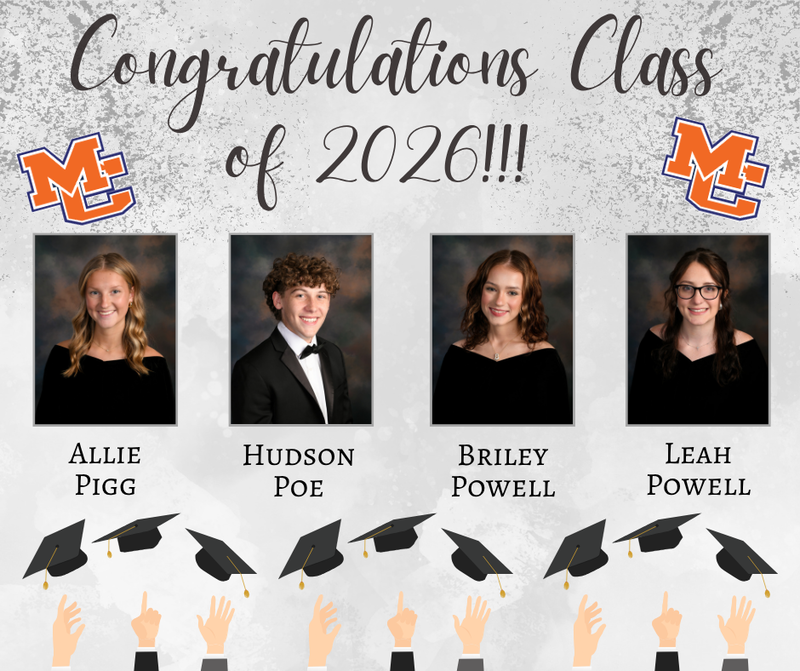 Class of 2026 Senior Salutes Pigg, Poe, B Powell, L Powell