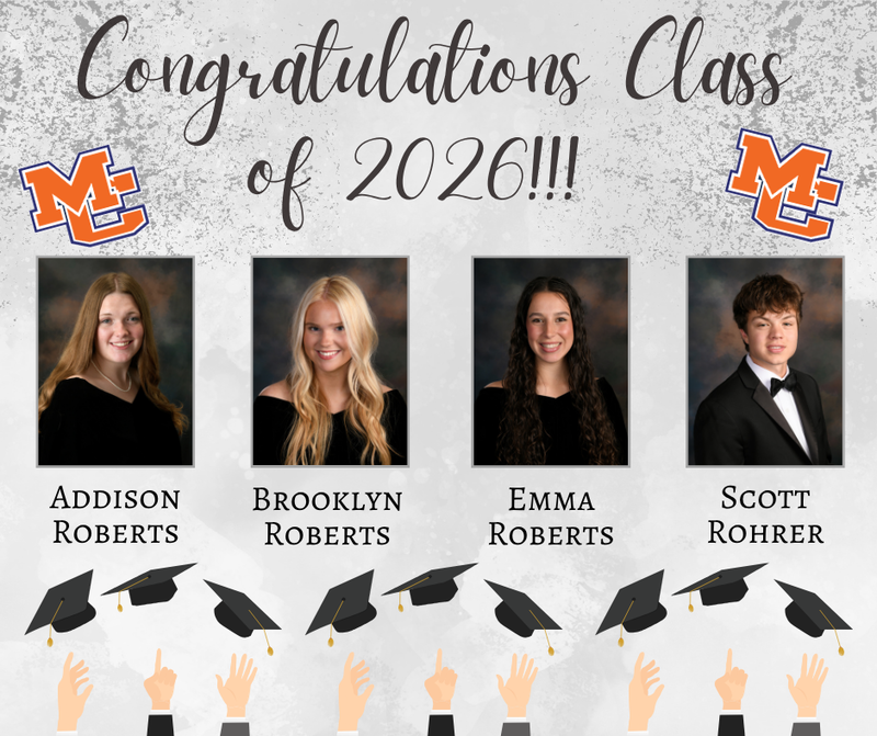 Class of 2026 Senior Salutes A Roberts, B Roberts, E Roberts, Rohrer
