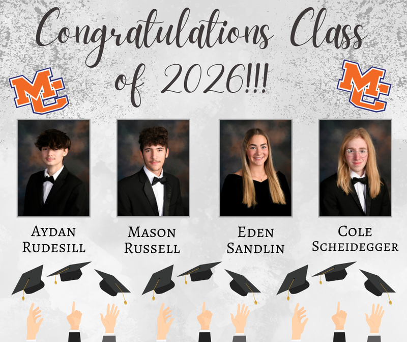 Class of 2026 Senior Salutes Rudesill, Russell, Sandlin, Scheidegger