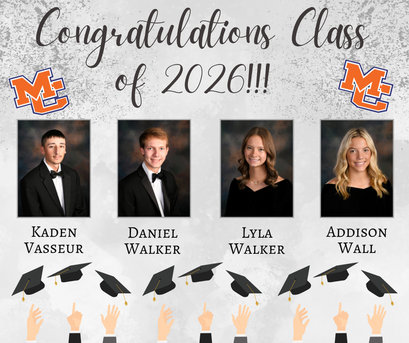 Class of 2026 Senior Salutes Vasseur, D Walker, L Walker, Wall