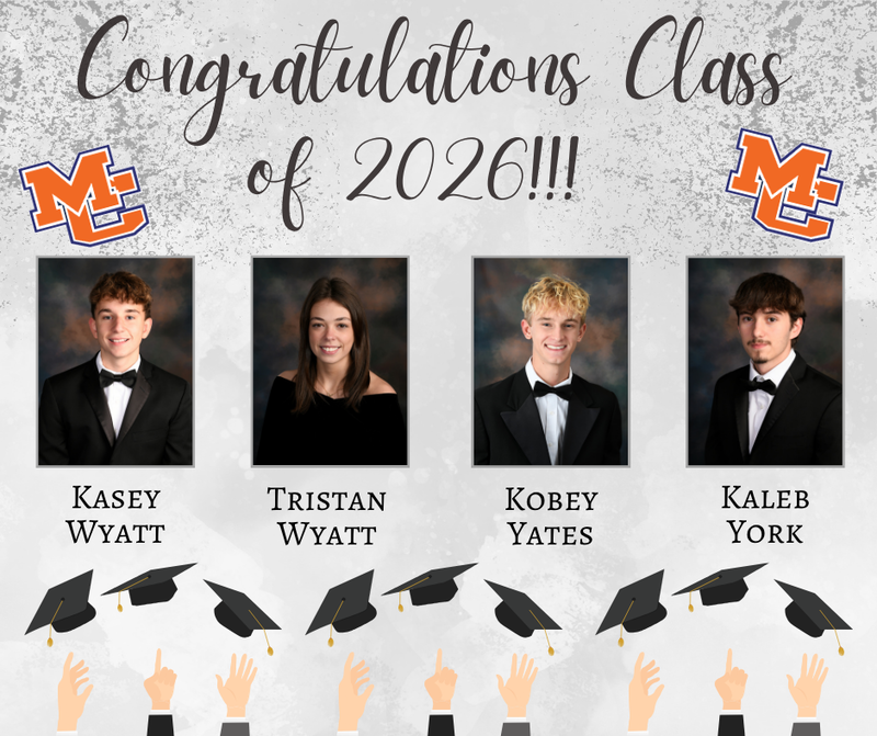 Class of 2026 Senior Salutes K Wyatt, T Wyatt, Yates, York