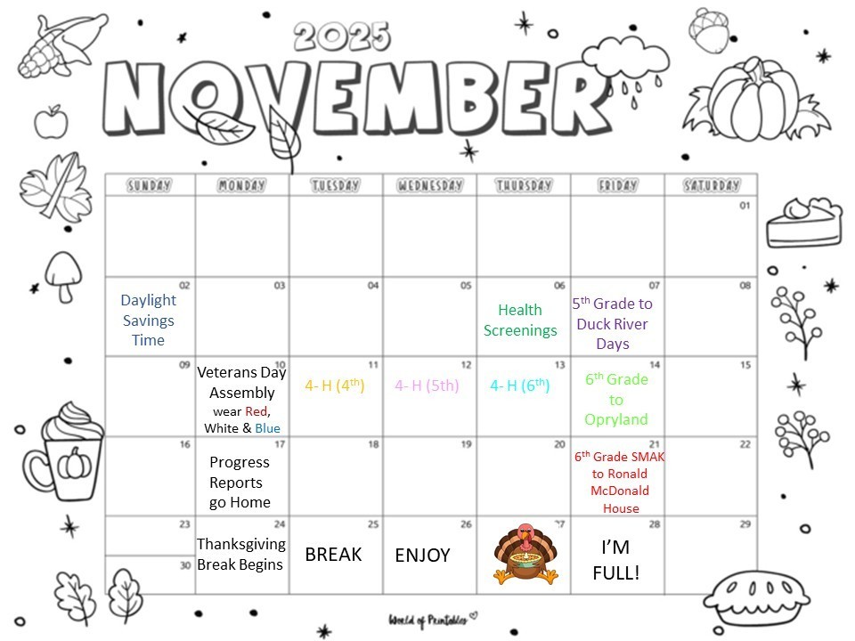 November Calendar