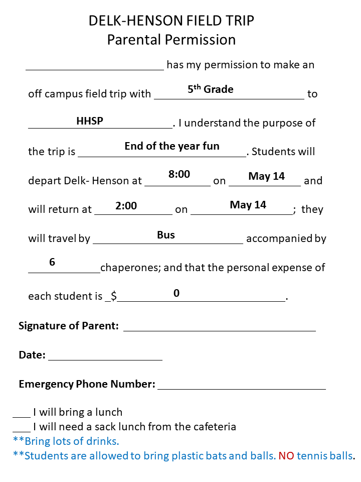 5th Grade HHSP