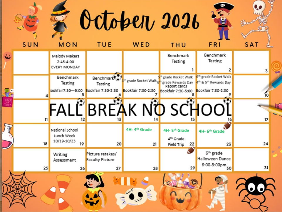 October Calendar