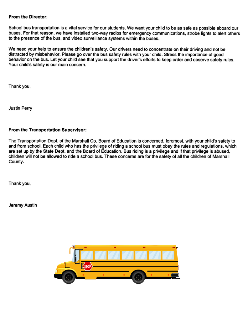 Bus Letter
