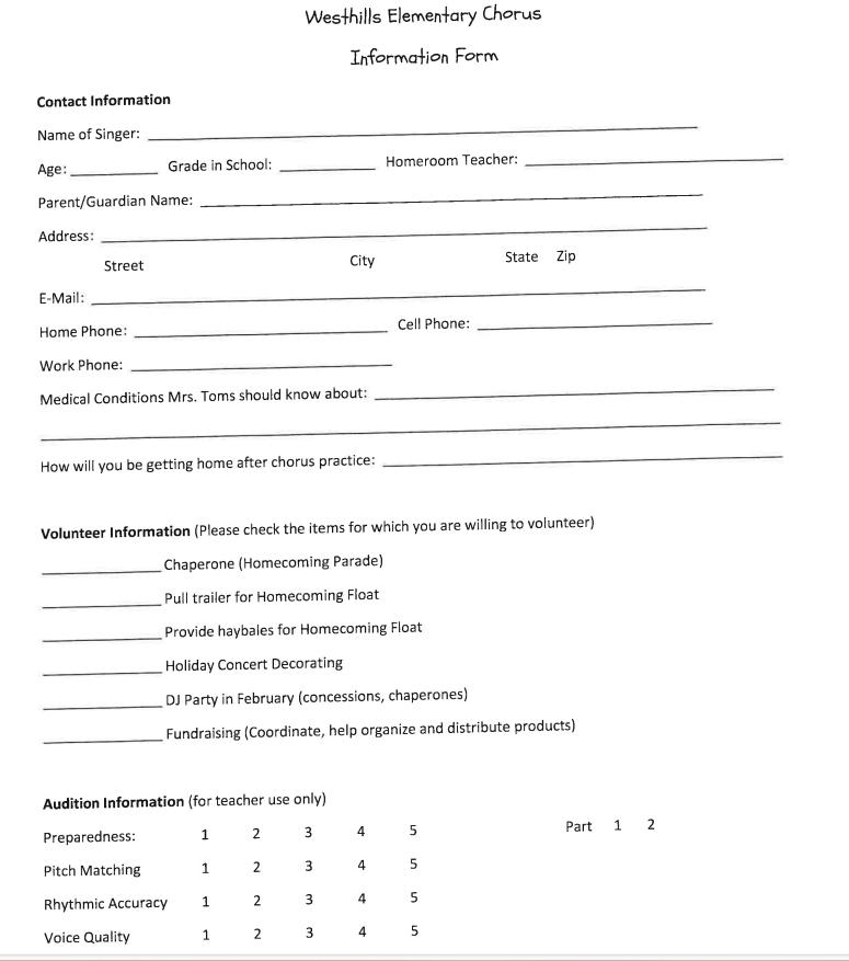 Forms for your FYI