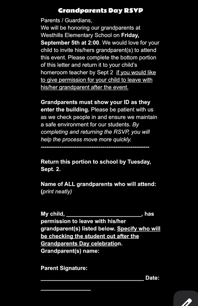 Grandparents Day RSVP