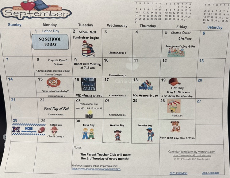 Sept Calendar