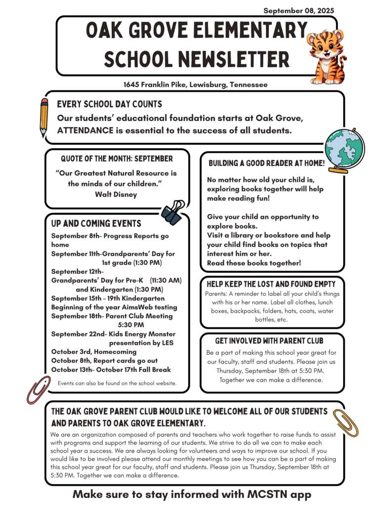 September 2025  Parent Newsletter