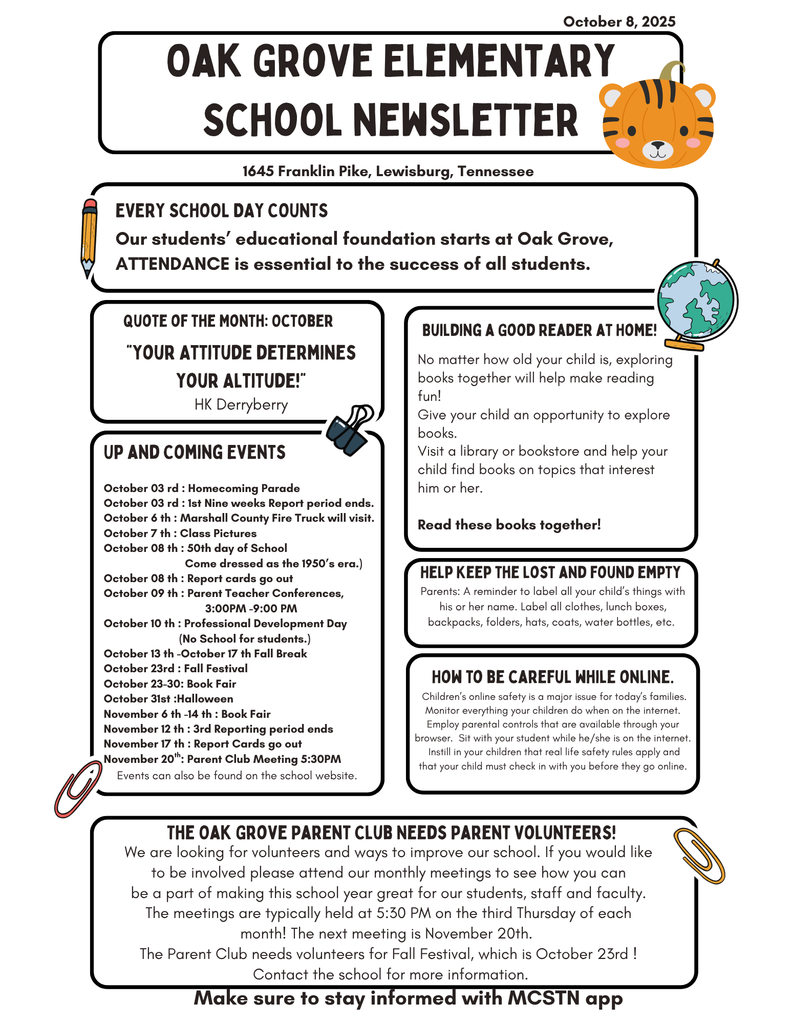 Parent Newsletter 10/25