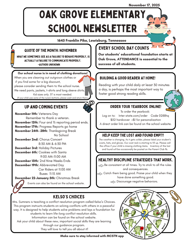 Parent Newsletter November 2025