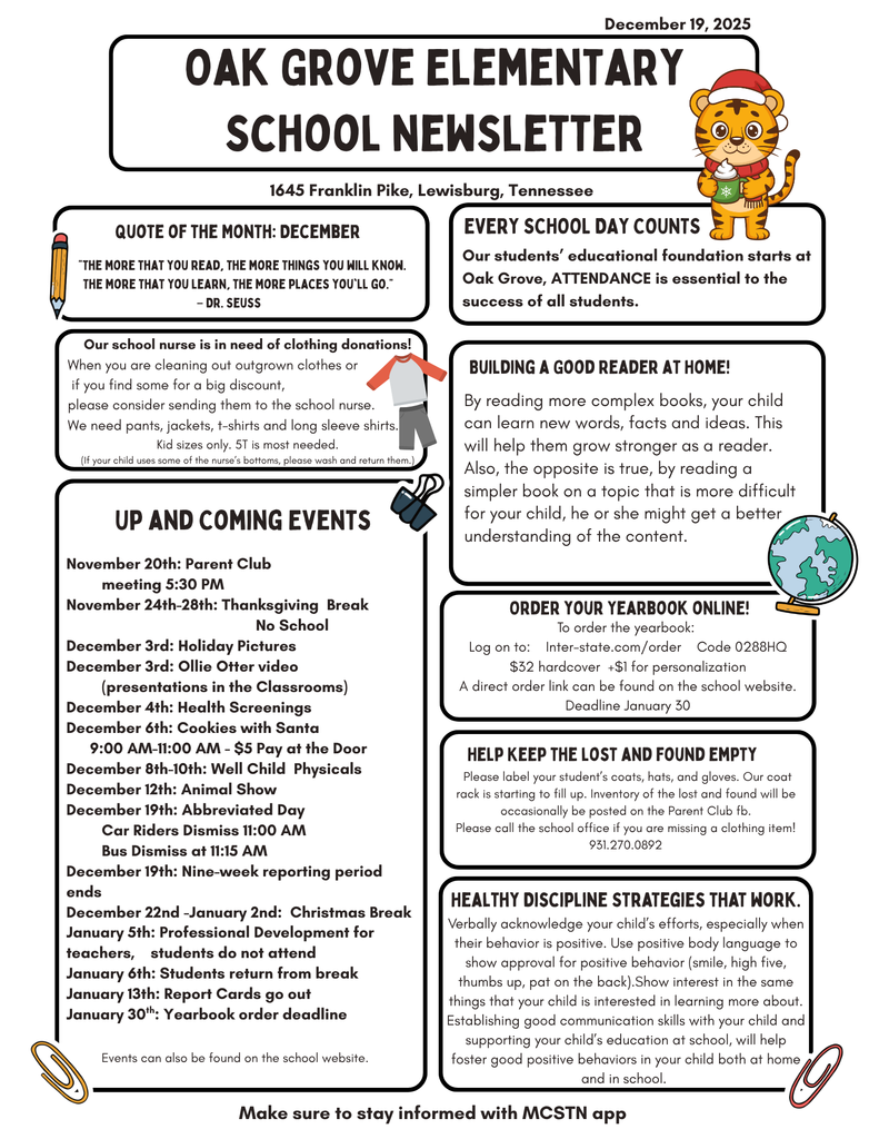 Parent Newsletter December 2025