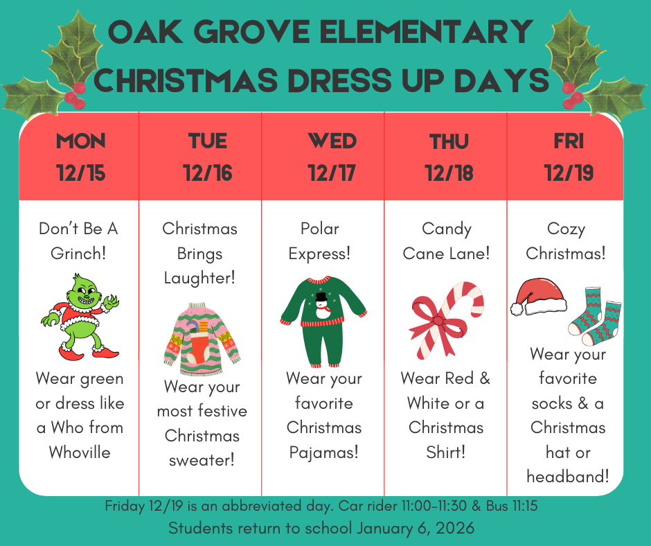 Christmas Dress Up Days 2025