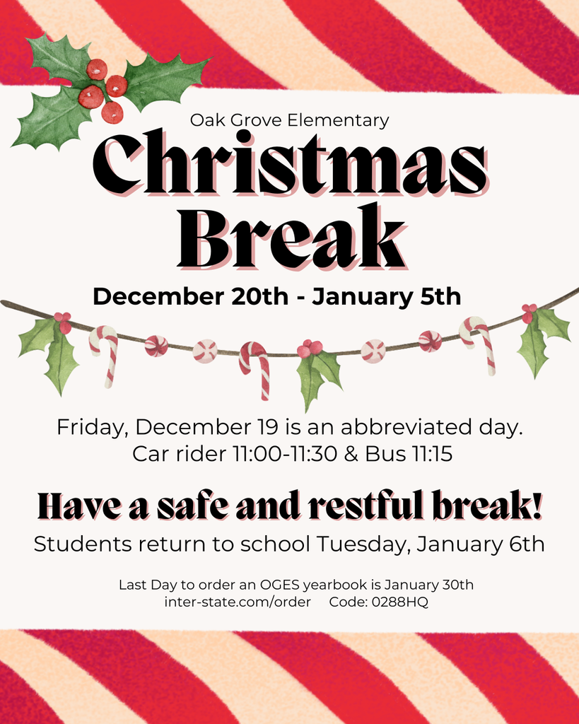 Christmas Break 12/20-1/5
