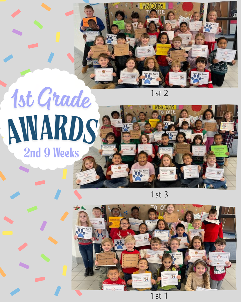 1st Grade Awards-2nd 9 weeks