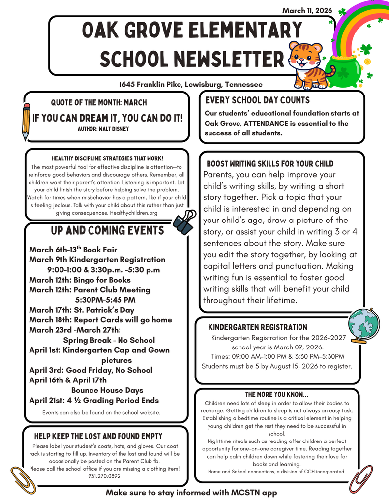 Parent Newsletter March 2026