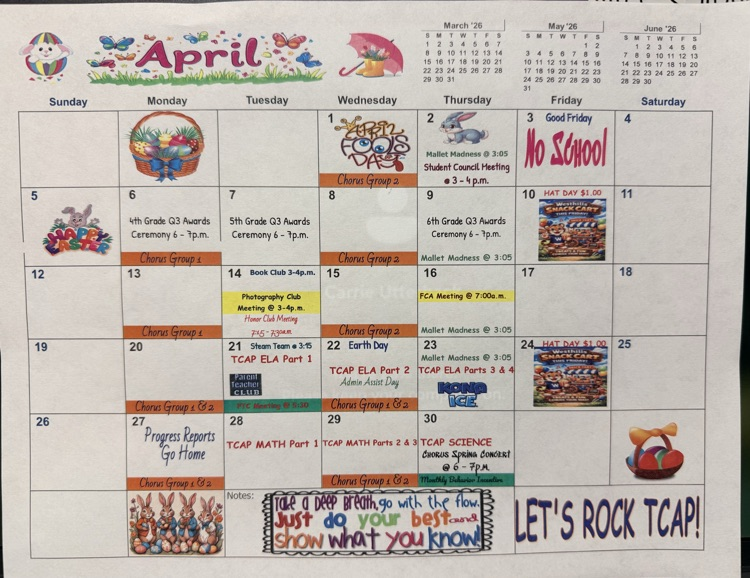 April calendar 